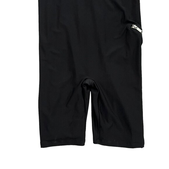 Alix NYC Women's Harper Bike Shorts Bodysuit Romper Asymmetric Straps Black L - Picture 4 of 16